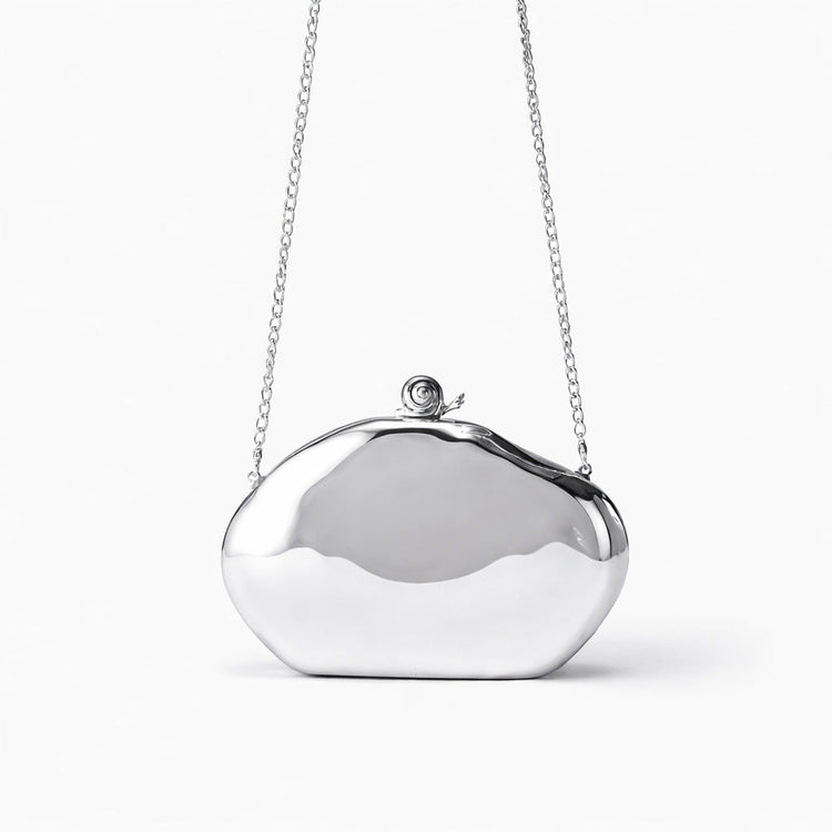 Women's Acrylic Irregular Shell Wedding Evening Party Clutch with Chain