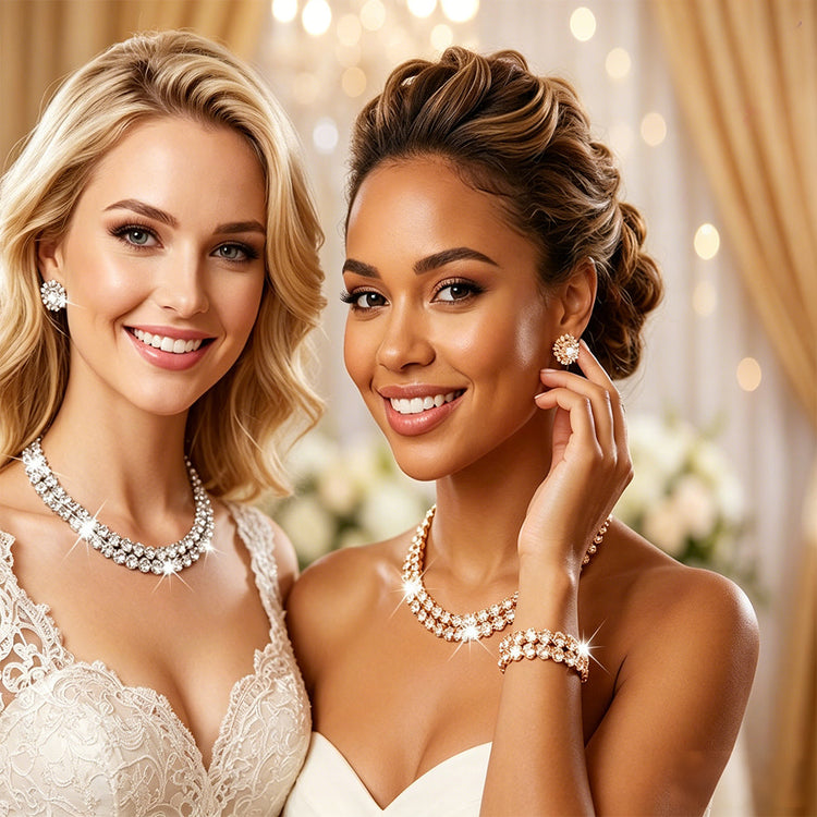 Women's Wedding Luxurious Rhinestone Alloy Prom Party Pieces Jewelry Set