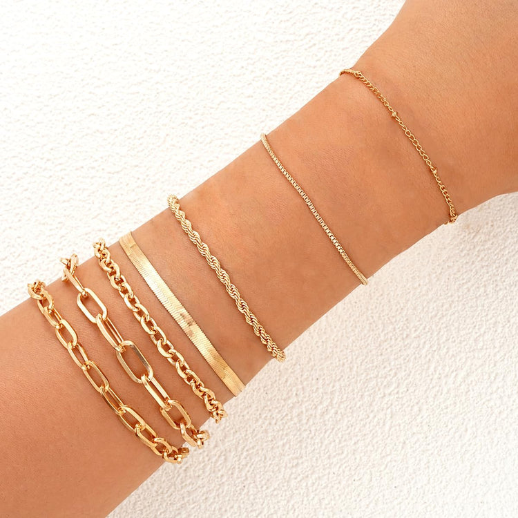 108 Pcs Gold Plated Adjustable Jewelry Sets for Women
