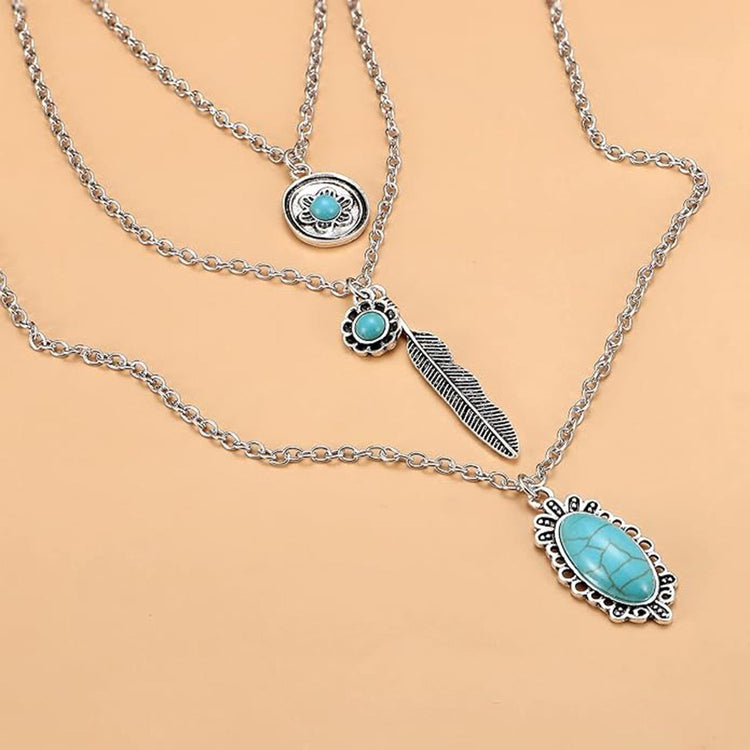 Bohemian Turquoise Adjustable Holiday Beach Jewelry Set