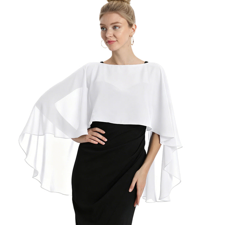 Chiffon Elegant Simple Soft Cape for Evening Dresses