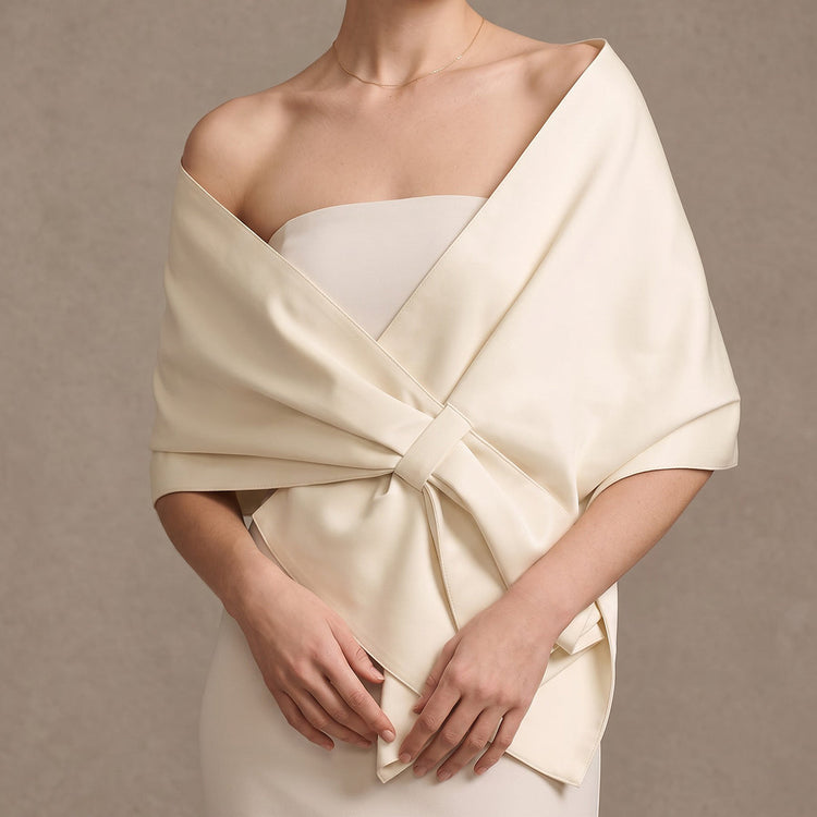Satin Elegant Simple Cape for Evening Dresses