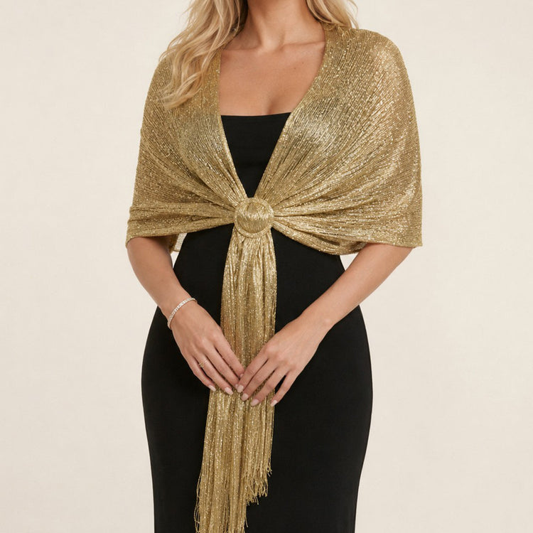 Elegant Sequin Simple Cape for Evening Dresses