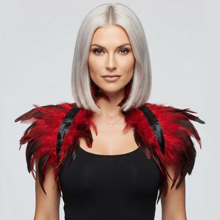 Gothic Feather Shoulder Cape Shrug Adjustable Wing‑Style Feather Accessory For Halloween Cosplay & Costume Party