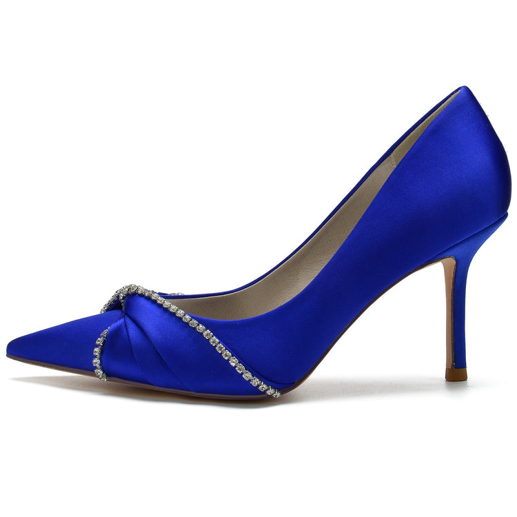 Stiletto Heel Elegant Rhinestone Knot Wedding Shoes for Women