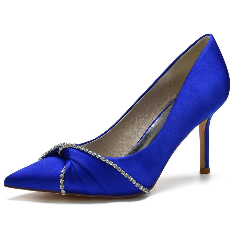 Stiletto Heel Elegant Rhinestone Knot Wedding Shoes for Women