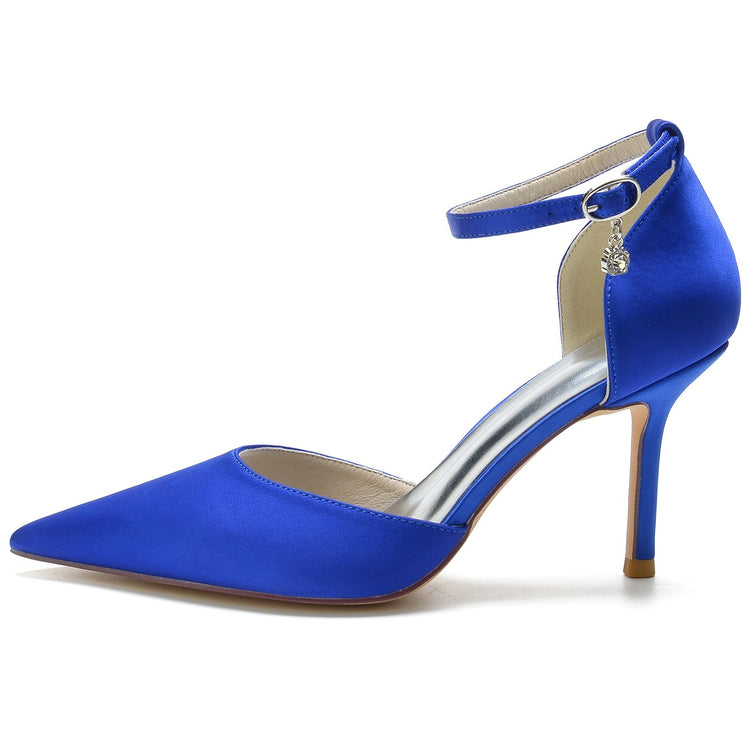 Women's Pointed Toe Ankle Straps Minimalist Wedding Party Shoes