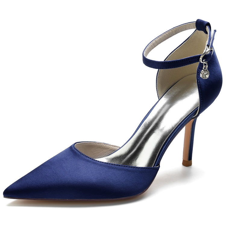 Women's Pointed Toe Ankle Straps Minimalist Wedding Party Shoes