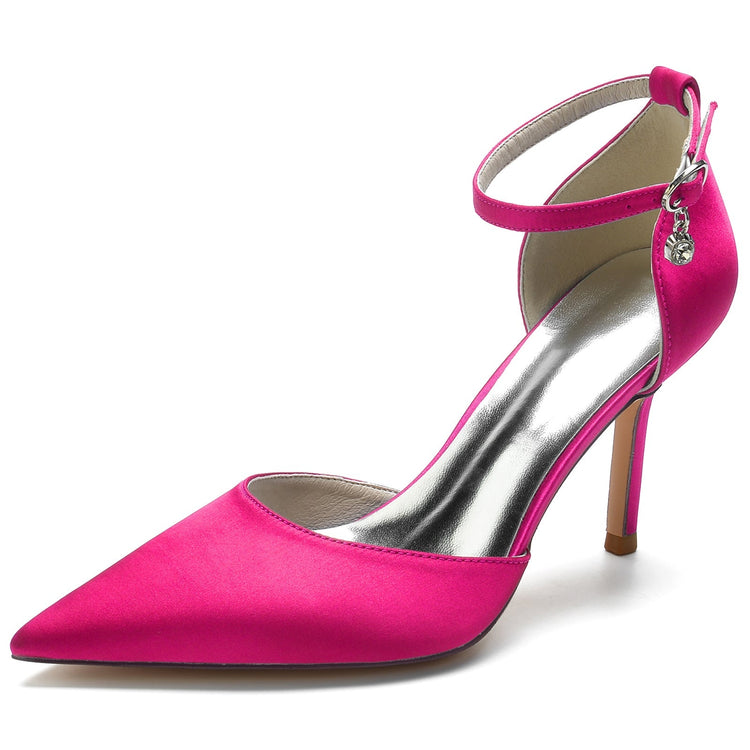 Women's Pointed Toe Ankle Straps Minimalist Wedding Party Shoes