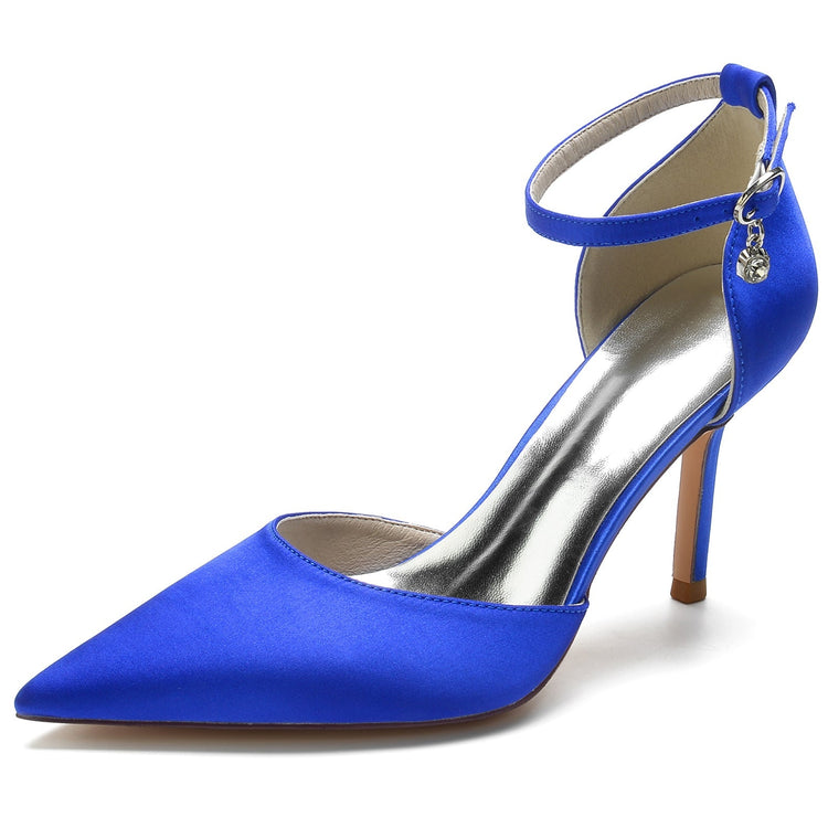 Women's Pointed Toe Ankle Straps Minimalist Wedding Party Shoes