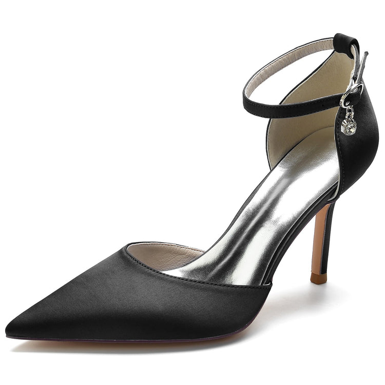 Women's Pointed Toe Ankle Straps Minimalist Wedding Party Shoes
