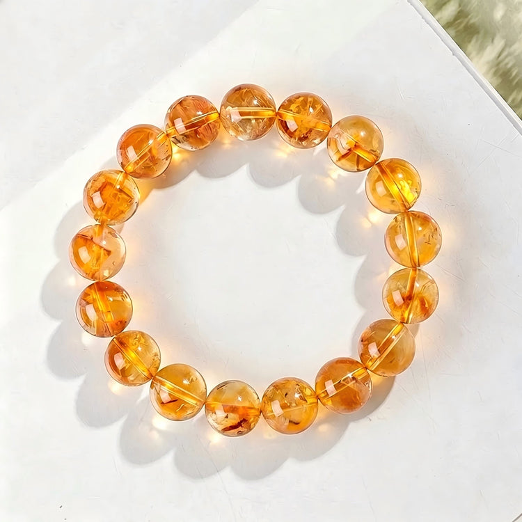 Transparent Yellow Citrine Bead Bracelets