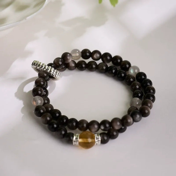 Prosperity Crystal Double Loop Bead Bracelets