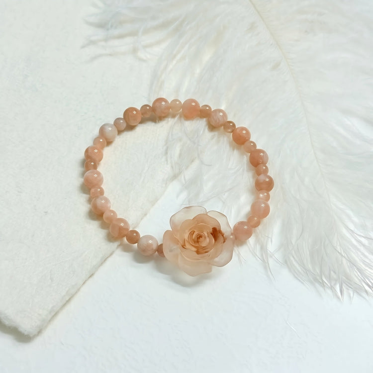 Dainty Floral Stretch Crystal Bead Bracelets