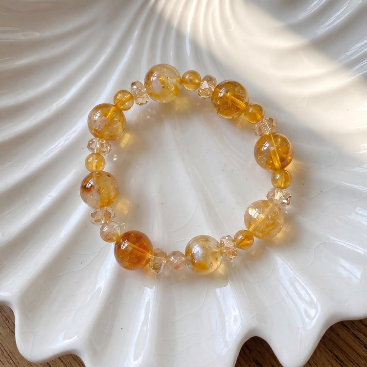 Gradient Citrine Stretch Healing Bead Bracelets
