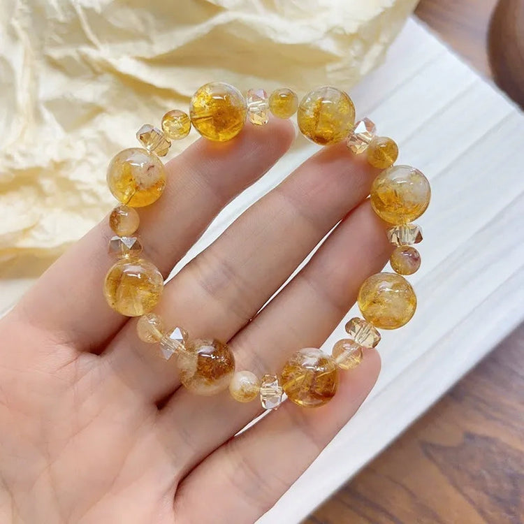 Gradient Citrine Stretch Healing Bead Bracelets