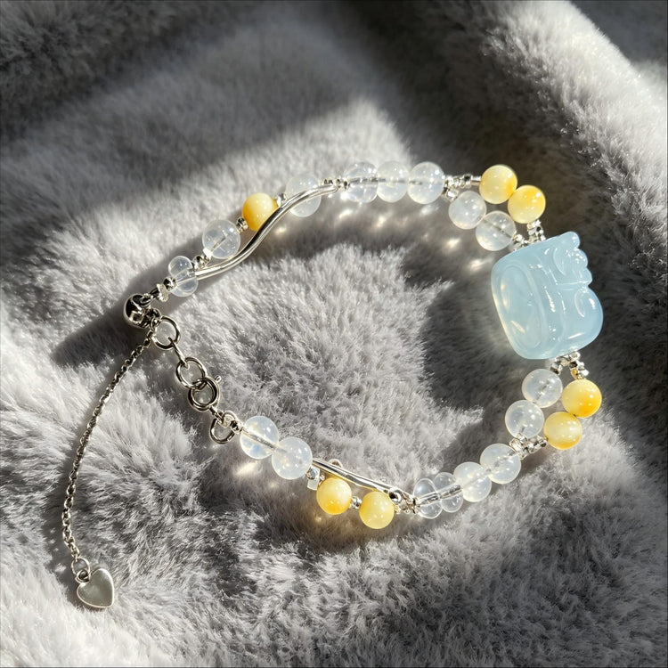 Blue Crystal Bead Bracelets