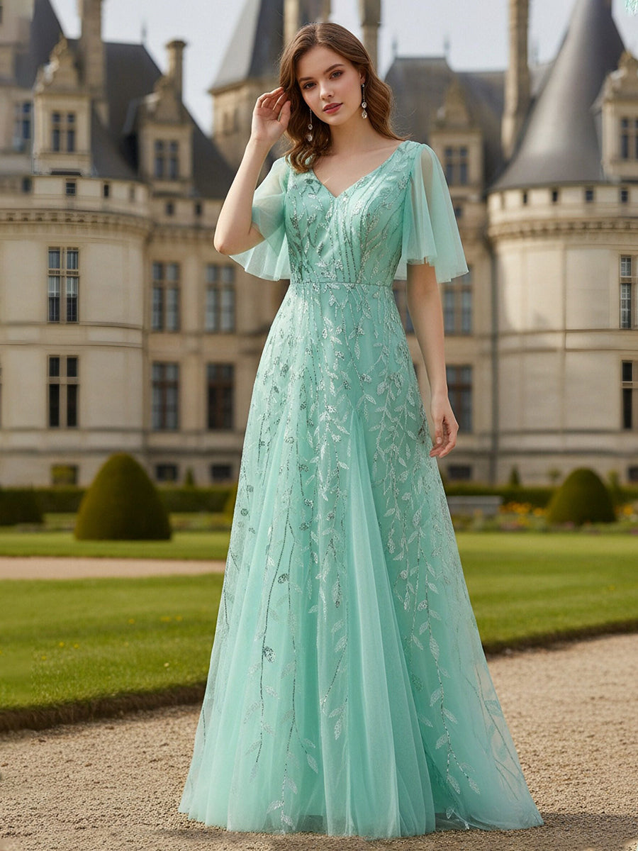 Chiffon A Line Long Mother of the Bride Dress with Pleated