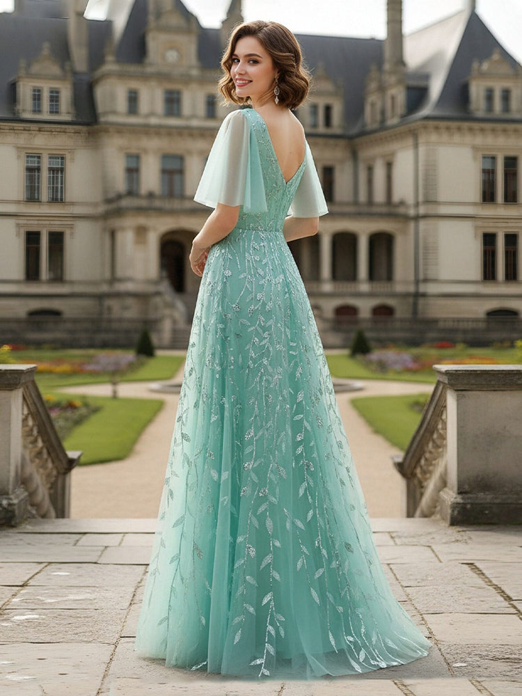 Chiffon A Line Long Mother of the Bride Dresses with Pleated