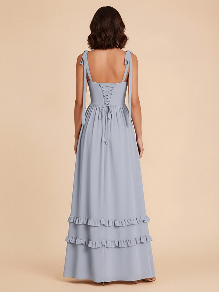 Jersey A-Line Sweetheart Long Bridesmaid Dresses with Side Slit