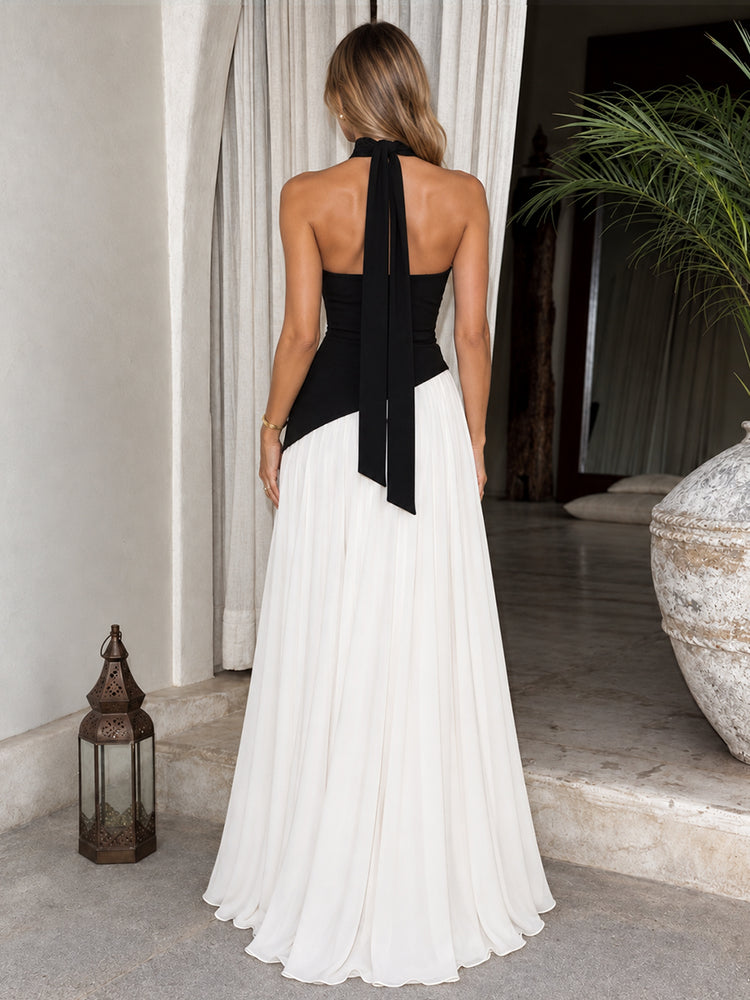Stretch Crepe A-Line Strapless Long Evening Dresses with Slit