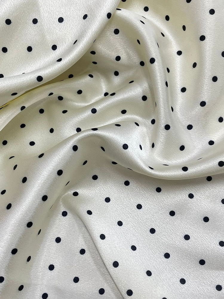 Satin Mermaid Spaghetti Straps Long Wedding Guest Dresses with Dots