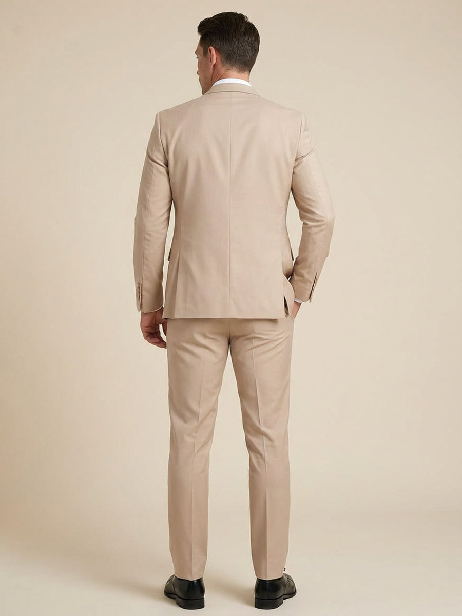 Men's Slim Fit Notch Lapel 3 Pieces Wedding Formal Suit