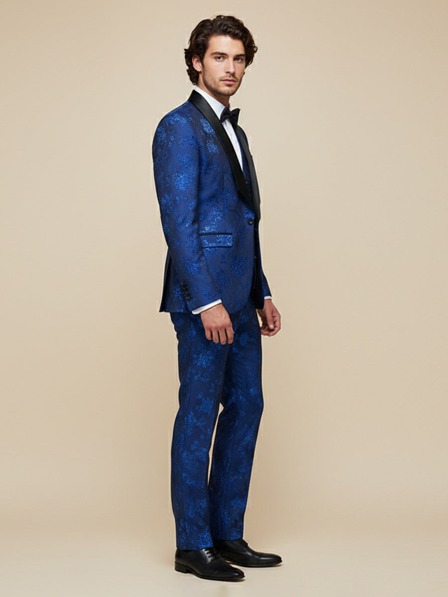 Men's Jacquard 2 Pieces Single Breasted One Button Wedding Suit