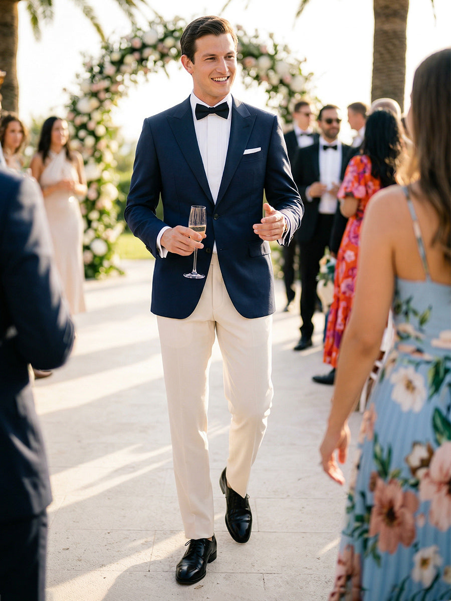 Men's 2 Pieces Single Breasted Two Buttons Wedding Suit