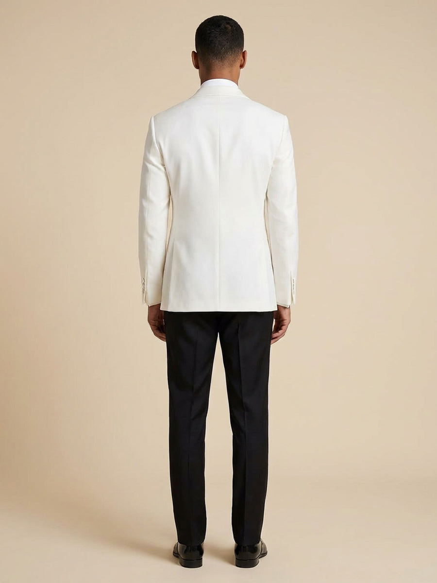 Men's Modern Slim Fit Button Shawl Lapel Wedding Party Suit