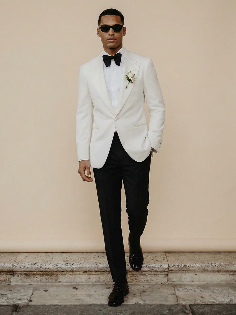 Men's Modern Slim Fit Button Shawl Lapel Wedding Party Suit