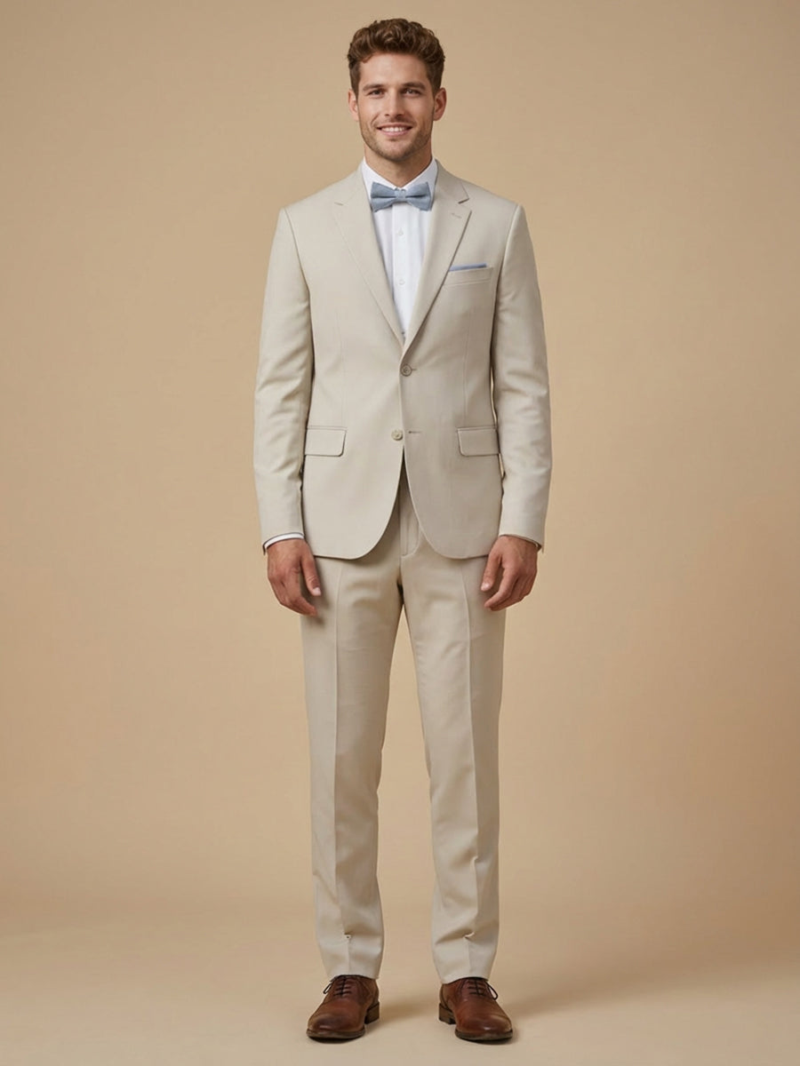 Men's 2 Pieces Notch Lapel Slim Fit Wedding Suit