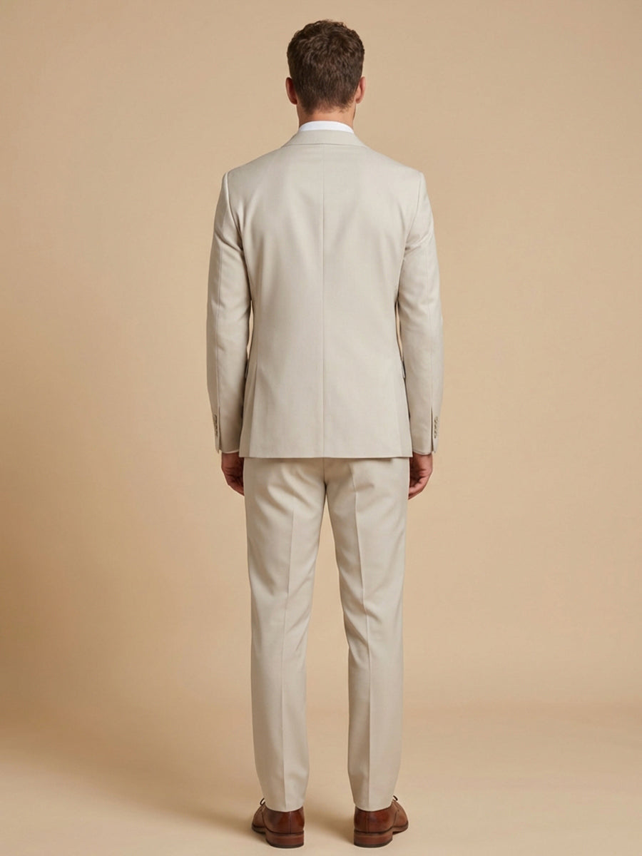 Men's 2 Pieces Notch Lapel Slim Fit Wedding Suit