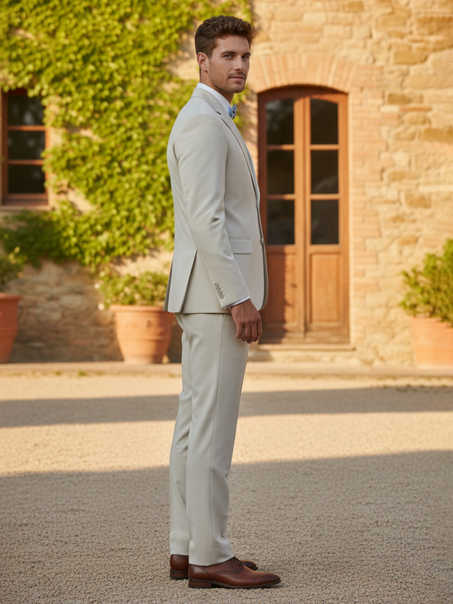 Men's 2 Pieces Notch Lapel Slim Fit Wedding Suit
