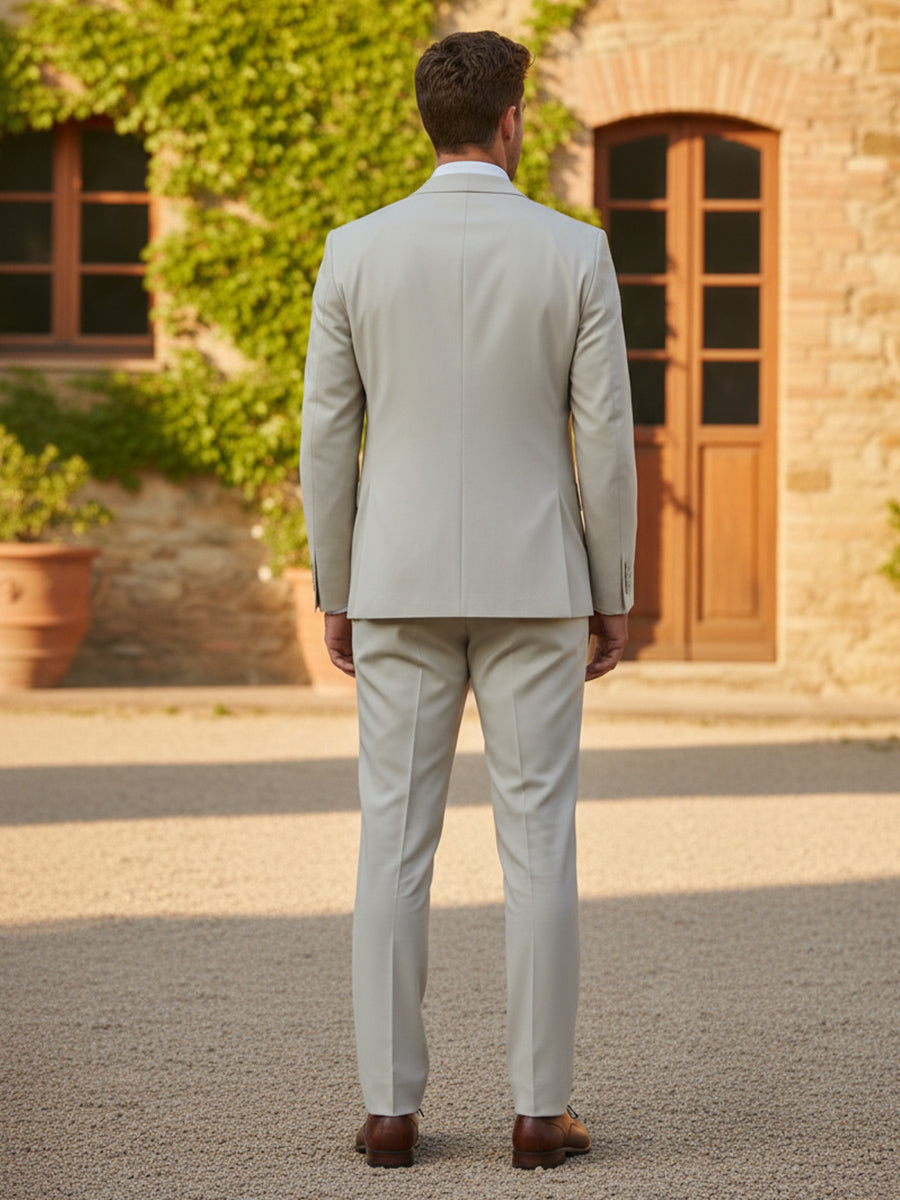 Men's 2 Pieces Notch Lapel Slim Fit Wedding Suit