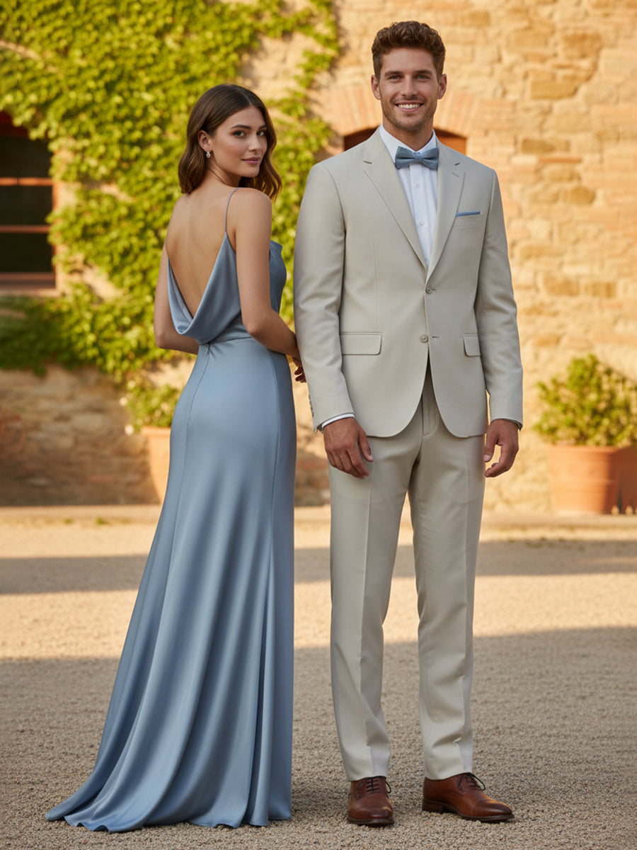 Men's 2 Pieces Notch Lapel Slim Fit Wedding Suit