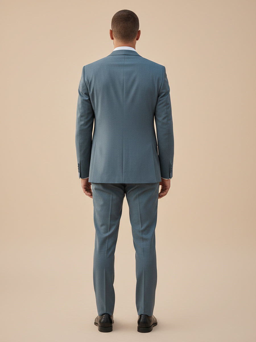 Men's 2 Pieces Single Breasted Two Buttons Slim Fit Wedding Suit