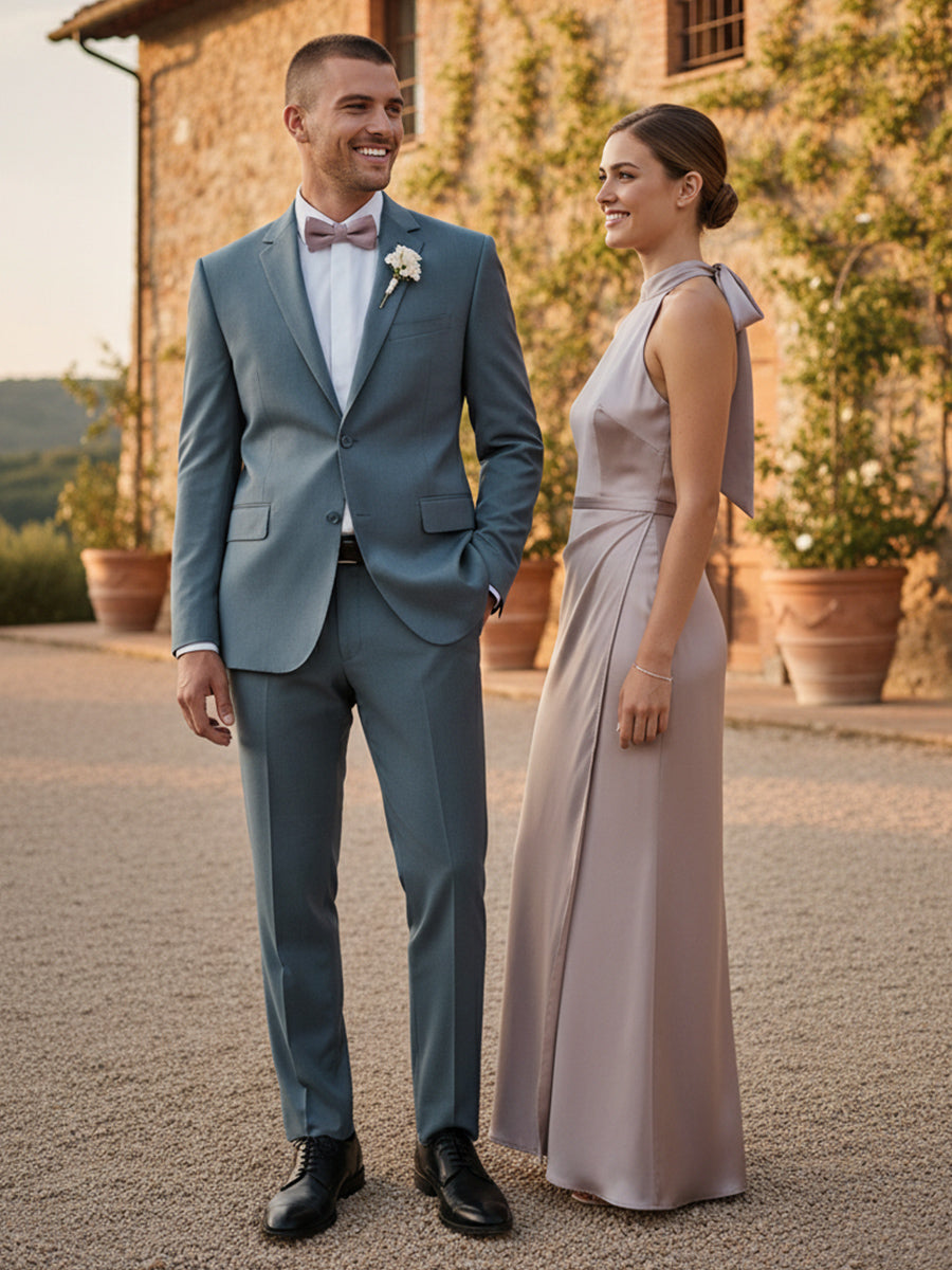 Men's 2 Pieces Single Breasted Two Buttons Slim Fit Wedding Suit