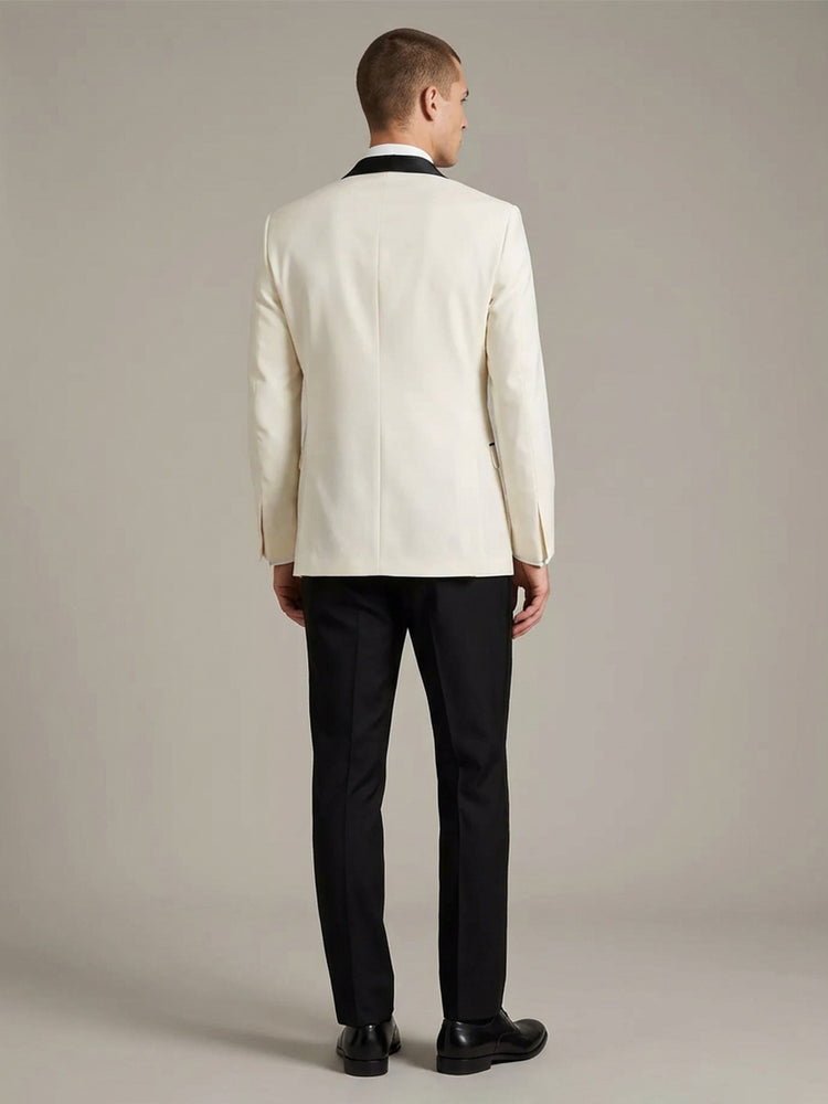 White Peak Lapel 2-Button Slim Fit Wedding Party Jacket