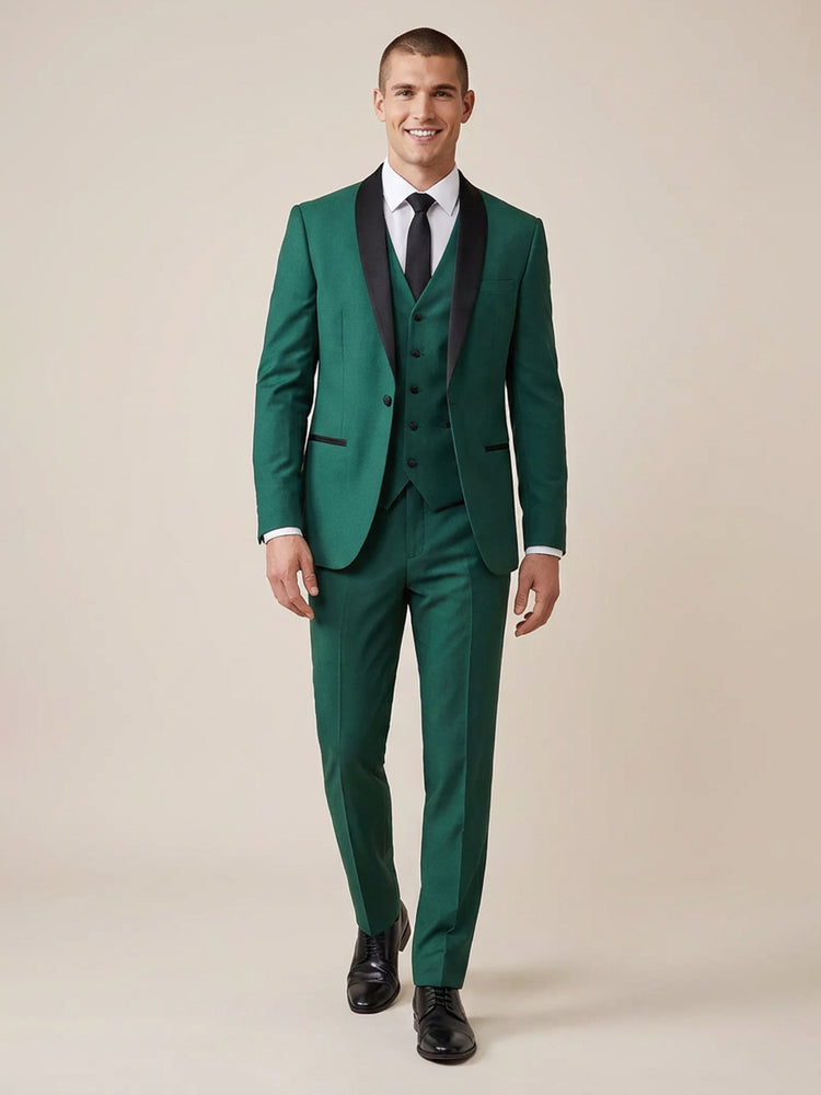 Men's Solid Color Shawl Lapel Slim Fit Beach Party Suits