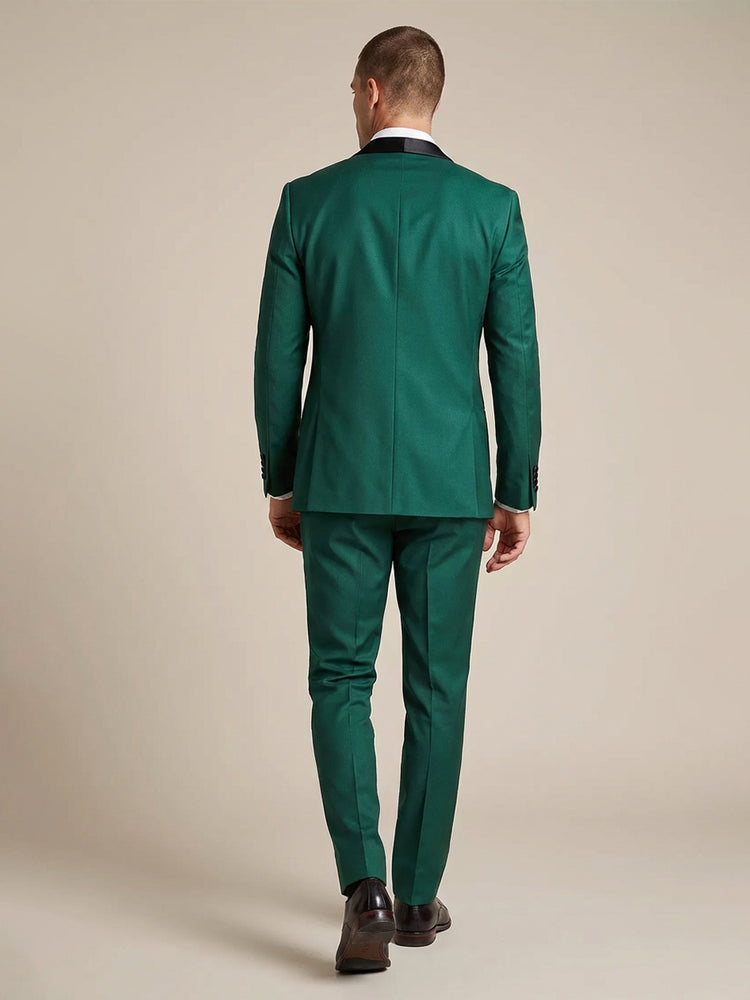 Men's Solid Color Shawl Lapel Slim Fit Beach Party Suits