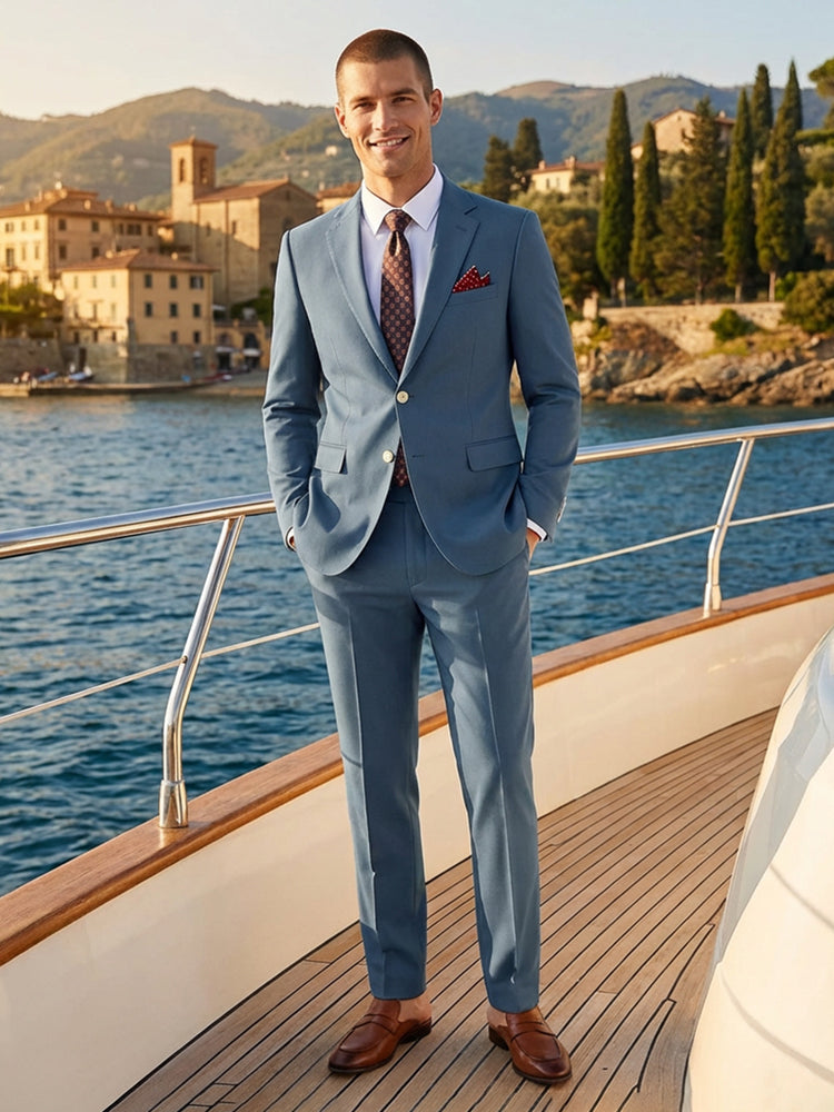 Men's Notch Lapel Slim Fit Wedding Party Beach Jacket