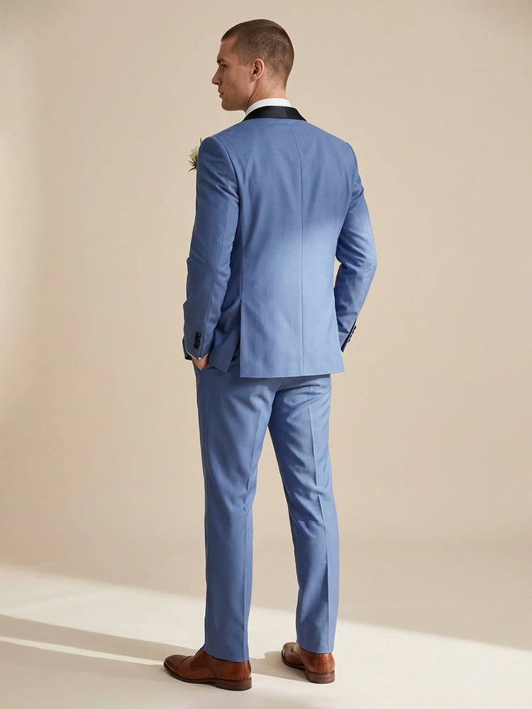 Men's 3 Pieces Shawl Lapel Slim Fit Single Breasted Wedding Prom Formal Suits