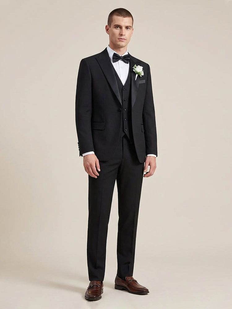 Men's Peak Lapel Slim Fit Beach Party Wedding Suits