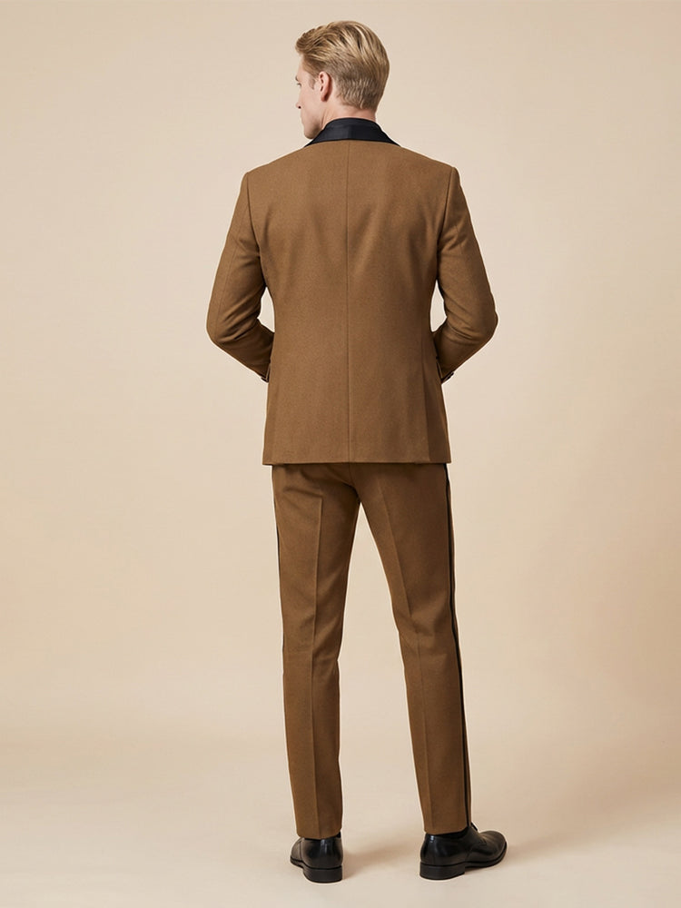 3 Pieces Shawl Lapel Single Breasted Wedding Prom Suits for Men