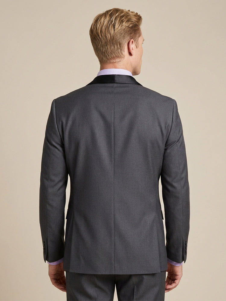 Men's Slim Fit Single-Breasted Simple Wedding Prom Formal Jacket