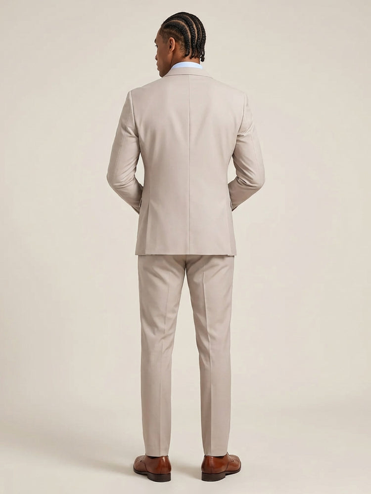Men's Notch Lapel Double Breasted Business Wedding Formal Suits