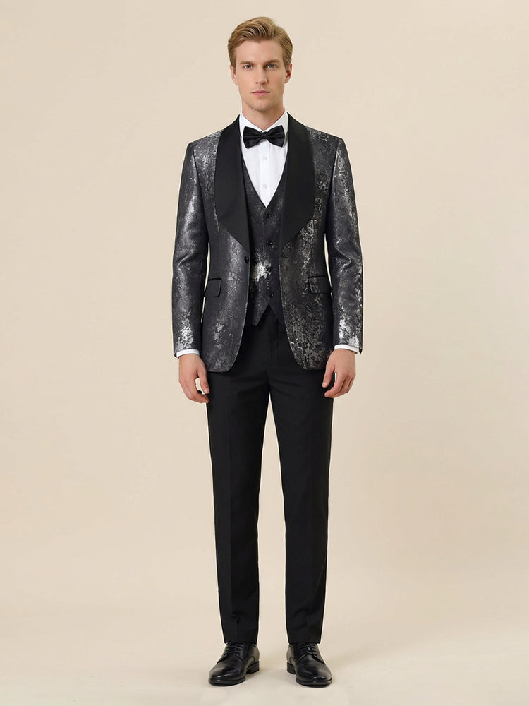 Men's 3 Pieces Ombre Shawl Lapel Prom Formal Party Suits