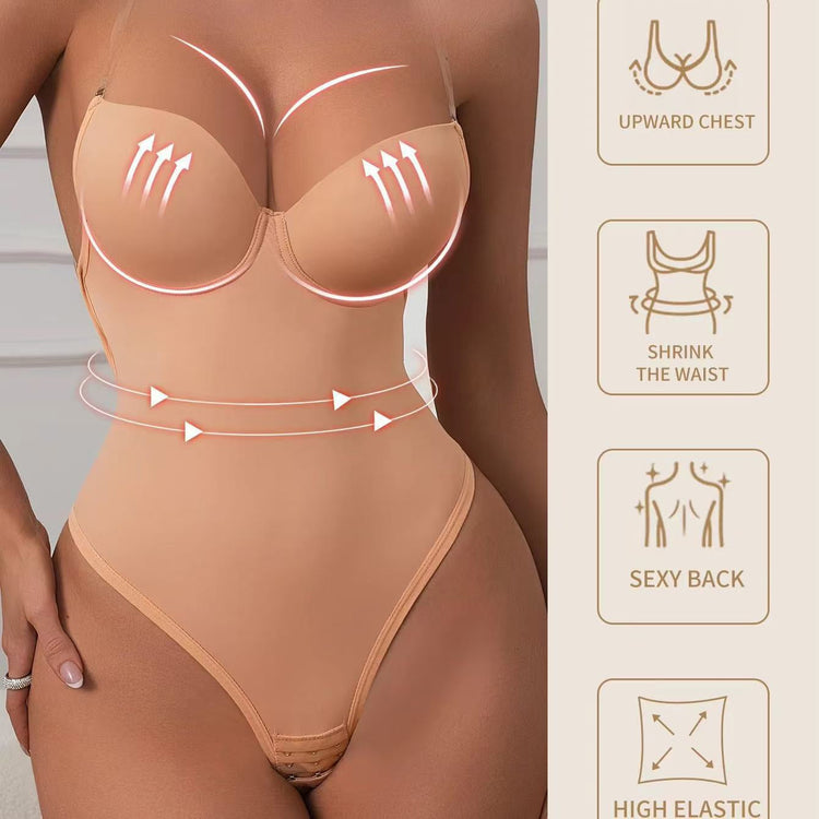 Push-up bodysuit with thong
