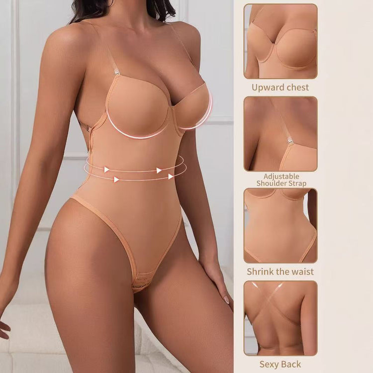 Push-up bodysuit with thong